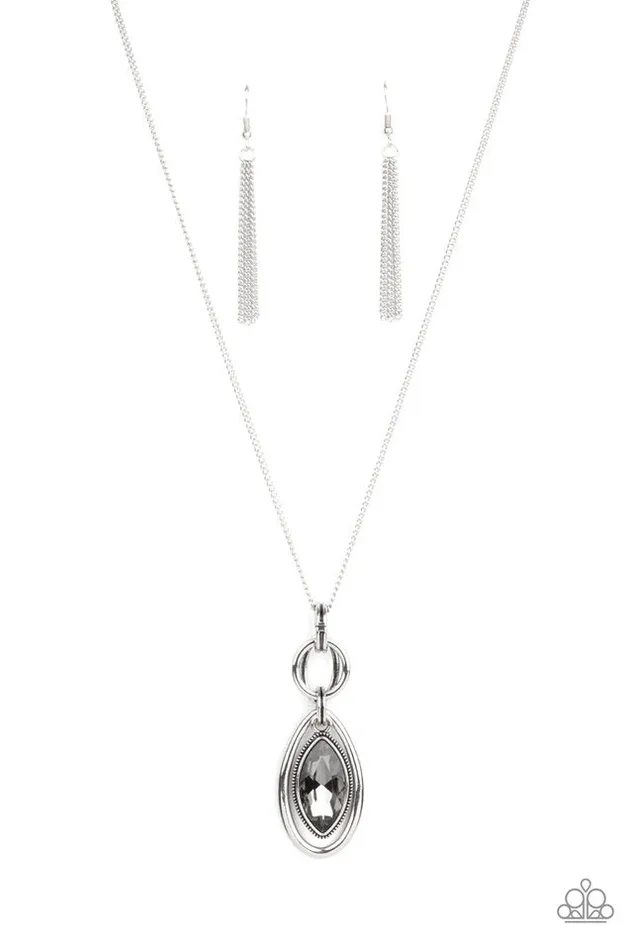 Necklaces Paparazzi Jewelry Paparazzi Necklace Glamorously Glaring Silver