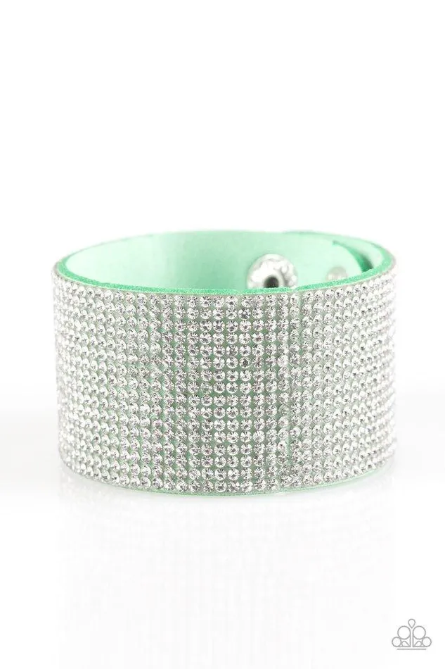 Paparazzi Bracelet Roll With The Punches Green Paparazzi Jewelry Bracelets