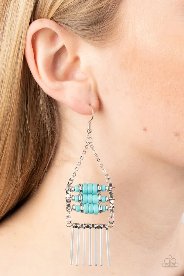 Paparazzi Jewelry Paparazzi Earring Tribal Tapestry Blue Earrings