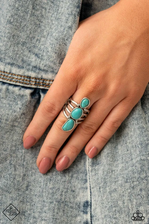 Rings Paparazzi Jewelry Paparazzi Ring Fashion Fix March 2021 Extra Eco Blue