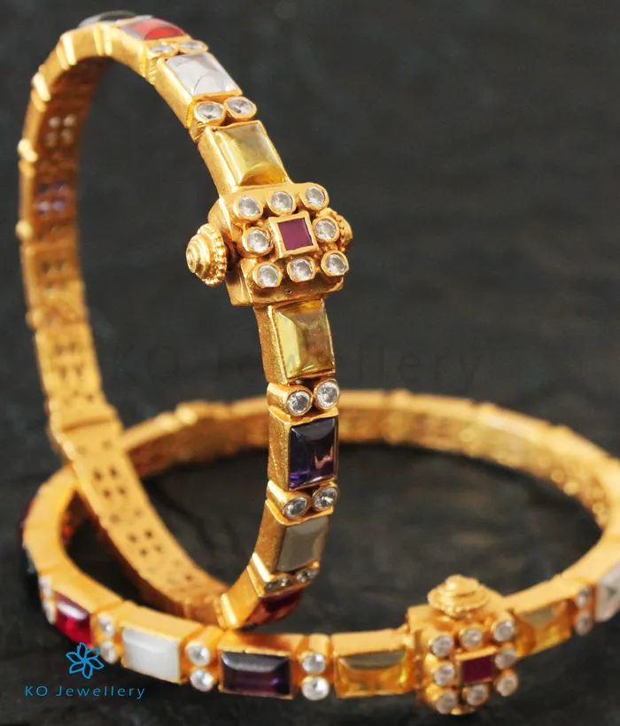 Bracelets The Sattva Silver Navratna Bracelet Size 222426 Silversmith