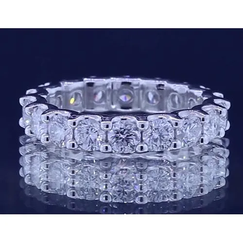 GB Rings 360 Carats Round Natural Earth Mined Diamond Eternity Band White Gold 14K GB Rings 360 Carats Round Natural Earth Mined Diamond Eternity Band White Gold 14K