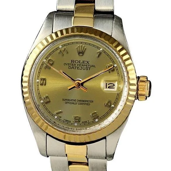 Rings Rolex Date Watch Ladies Rolex Arabic Dial Two Tone GB