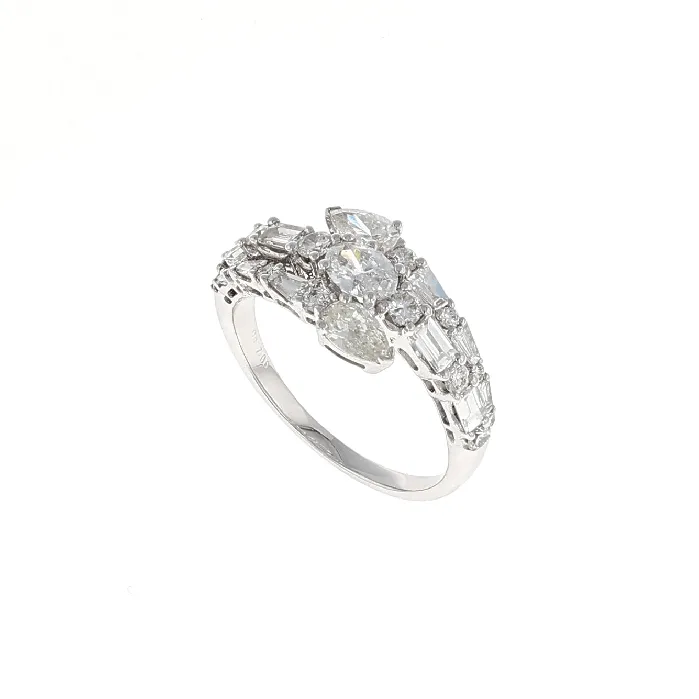 Shop IDC estore Rings Three Row Diamond Statement Ring 118CTW