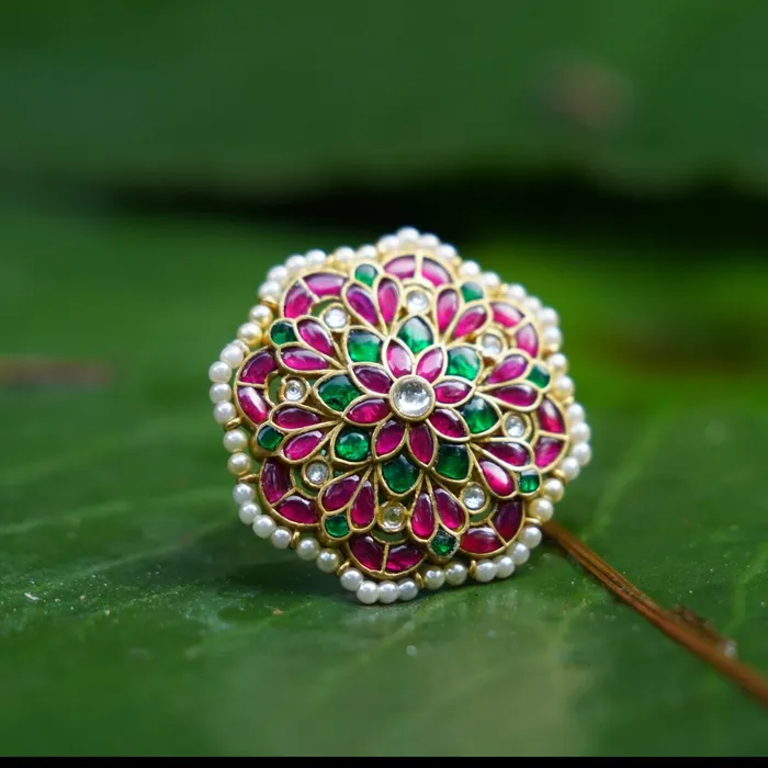 SILVER Rings Atreyi Jadau Silver Finger Ring