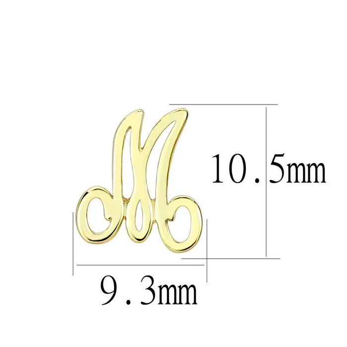 Alamode Earrings LO4667 Flash Gold Brass Earrings with No Stone