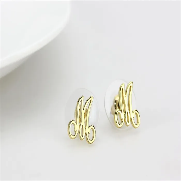 Alamode Earrings LO4667 Flash Gold Brass Earrings with No Stone