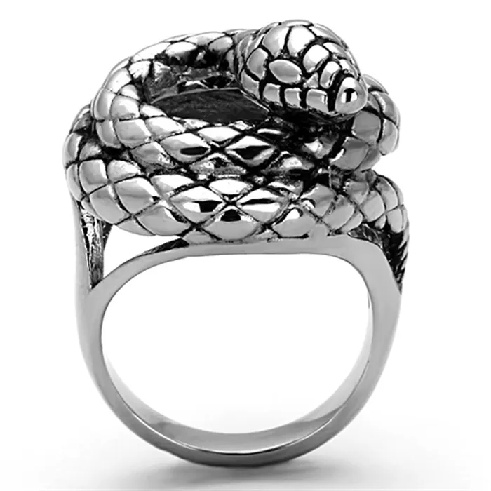 Alamode Rings TK1214 High polished no plating Stainless Steel Ring with Epoxy in Jet