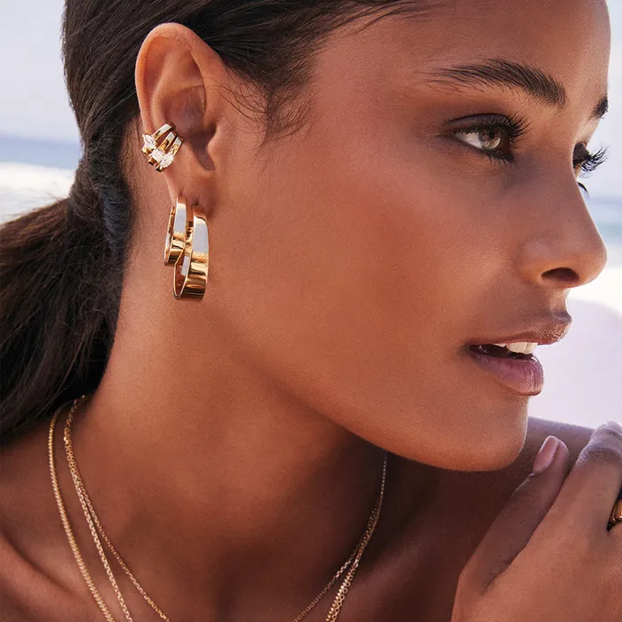 anitako Earrings PEAR DIAMOND EAR CUFF