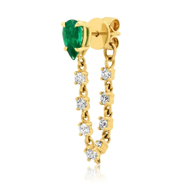 anitako EMERALD PEAR LOOP EARRING Earrings