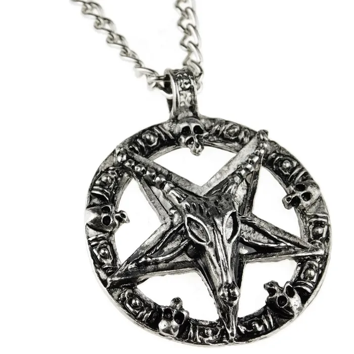 Baphomet Necklace 28 Pentagram Chain Bling Cartel Admin Necklaces