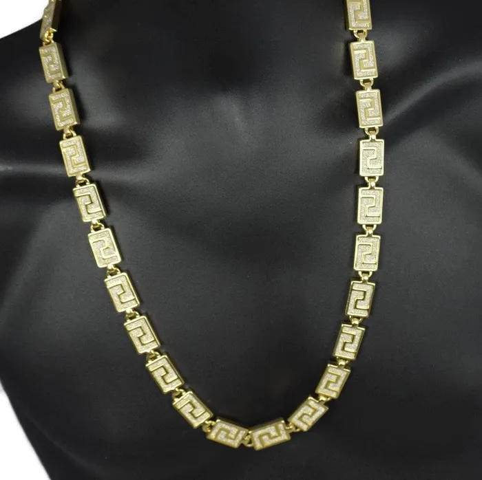 Bling Cartel Admin Necklaces Aztec Sandblast Chain Gold Finish Sand Blast Necklace 30