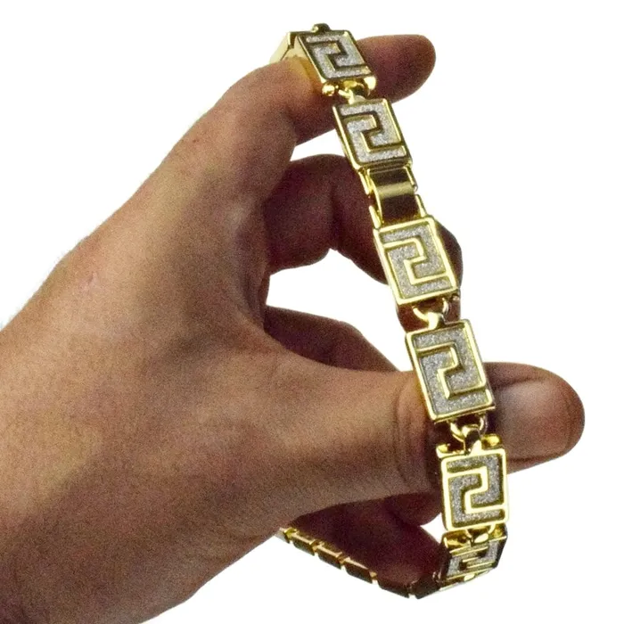 Bling Cartel Admin Necklaces Aztec Sandblast Chain Gold Finish Sand Blast Necklace 30