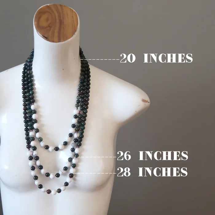 Bloodstone Necklace Howlite Mind Focus Gems Satin Crystals Necklaces