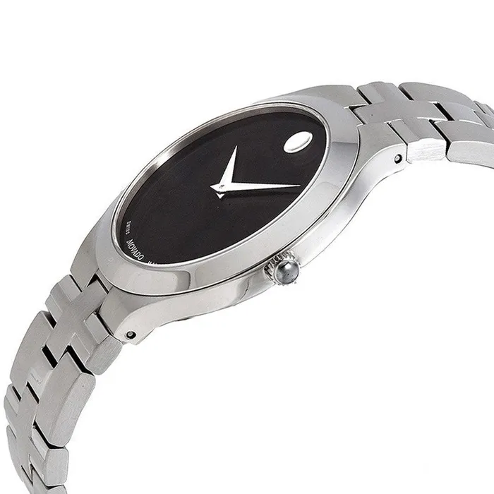 Bracelets Movado Mens Quartz Watch Juro Black Dial Stainless Steel Bracelet 0607442 Movado