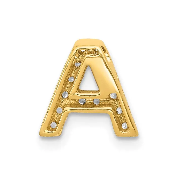 Charm Necklaces Jewelry 14k Diamond Initial A Charm