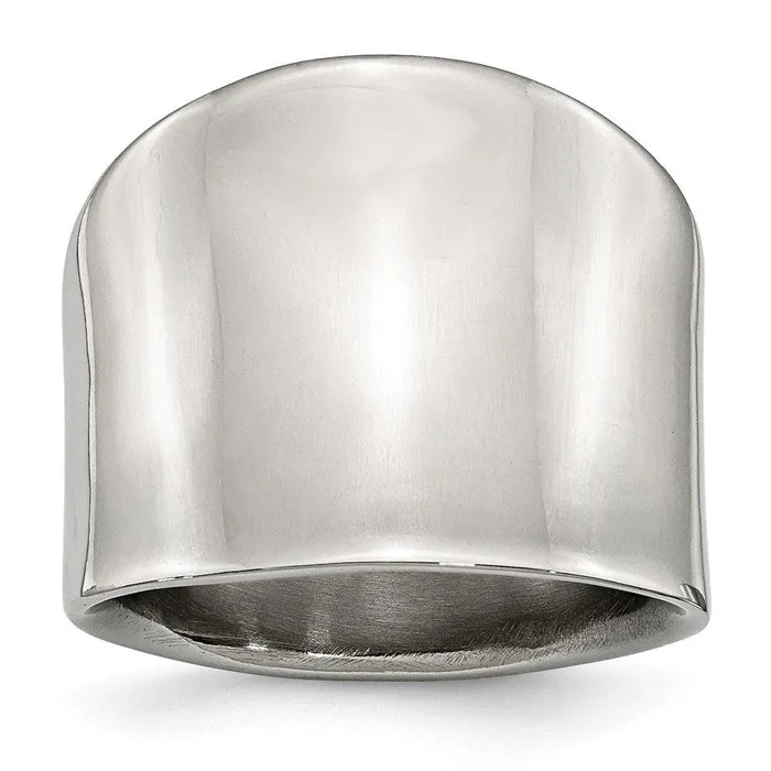 Chisel Rings Stainless Steel Polished Ring