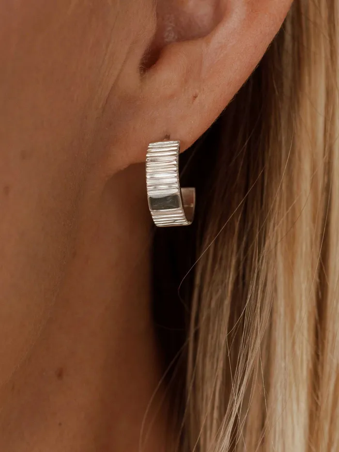 closebymejewelry Earrings Tessa Open Hoop Cremation Earrings in 14K Rose Gold