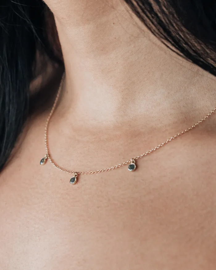 closebymejewelry Necklaces Drop Cremation Necklace in 14K White Gold