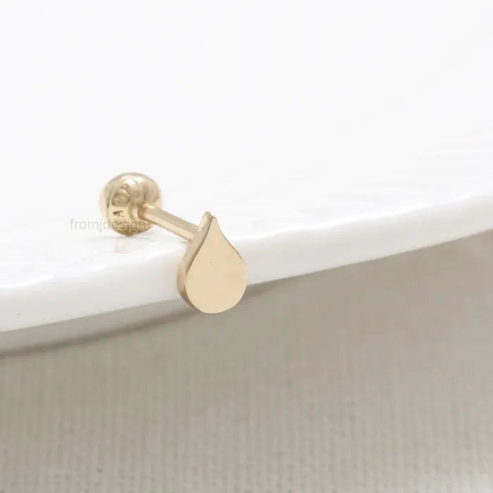 Earrings from J Shop Tiny Teardrop Ear Piercing