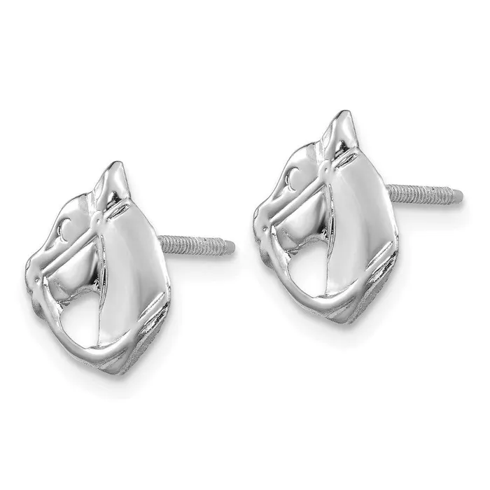 Earrings Jewelry Madi K Kids 14kw Screwback Horse Post Earrings