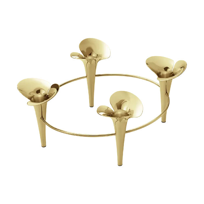 Georg Jensen PreStyled Sets Georg Jensen BLOOM Taper Gold Candleholder