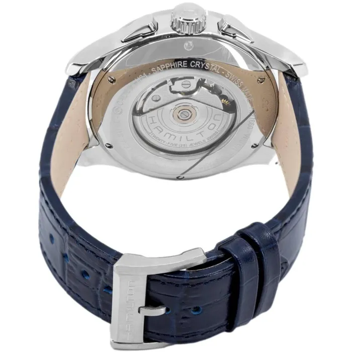 Hamilton Mens Watch Jazzmaster Maestro Auto Chrono Blue Leather Strap H32766643 Hamilton Watches