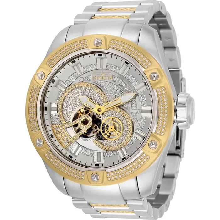 Invicta Bracelets Invicta Mens Diamond Watch Bolt Automatic Two Tone Bracelet 30913