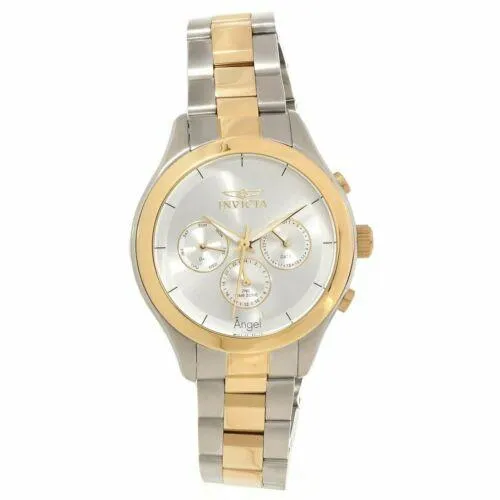 Invicta Rings Invicta 13725 Womens Angel Silver Dial Two Tone Steel Watch