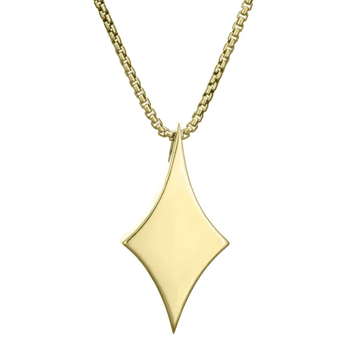 Large Sliding Diamond Cremation Necklace in 14K Yellow Gold closebymejewelry Necklaces