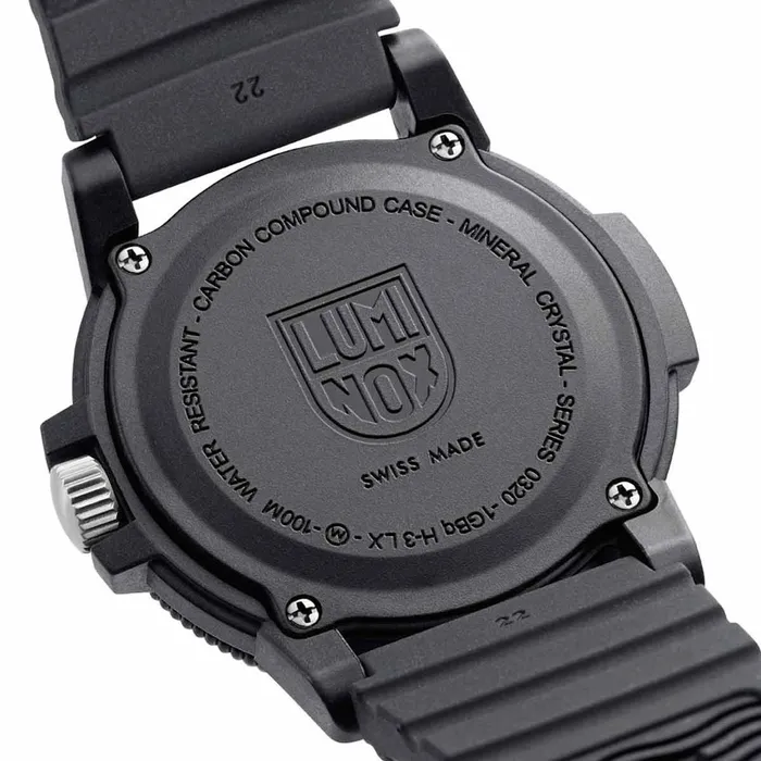 Luminox Luminox Sea Turtle Giant 0320 Mens Black Band Watch 0321BO Rings