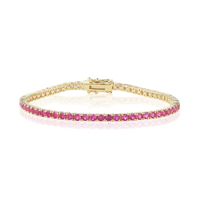 Marrow Fine Bracelets 564tcw Gradient Pink Sapphire Tennis Bracelet
