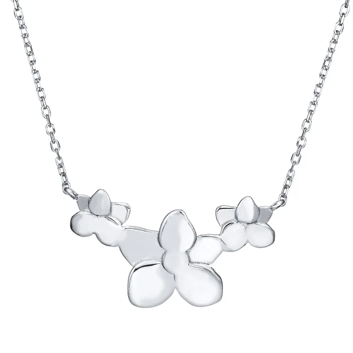 Necklaces closebymejewelry Hydrangea Cluster Cremation Necklace in 14K White Gold