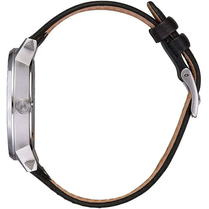Nixon Womens Quartz Watch Kensington Silver Dial Leather Strap SS Case A1083149 NIXON Watches