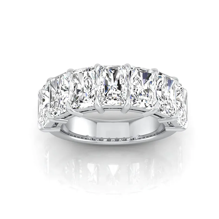 Radiant Cut Lab Grown Diamond Seven Stone Band 525cttw deBebians Rings