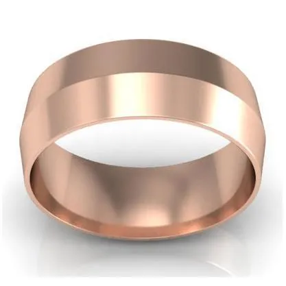 Rings 7mm Knife Edge Wedding Ring in 14kt Gold deBebians