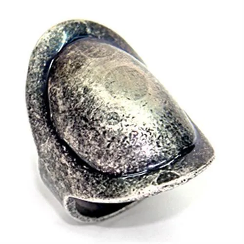 Rings Alamode LOA053 Ruthenium Brass Ring with No Stone