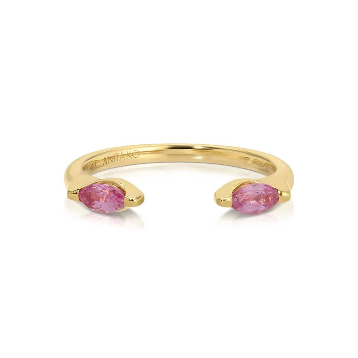Rings anitako PINK SAPPHIRE MARQUISE ORBIT RING