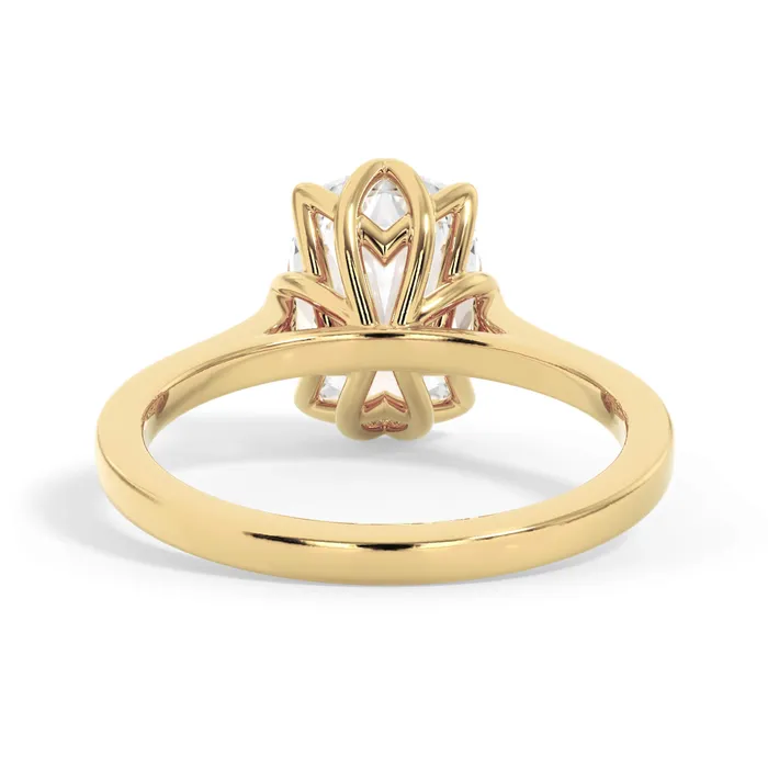 Rings deBebians Lattice Style Petal Solitaire Engagement Ring Setting