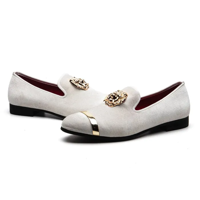 Rings Divine Inspiration Styles MEIJIANA Mens Genuine Velvet Leather Burgundy Red Loafers With Medallion Ring Designer Shoes