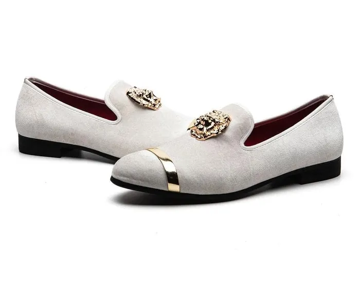 Rings Divine Inspiration Styles MEIJIANA Mens Genuine Velvet Leather Burgundy Red Loafers With Medallion Ring Designer Shoes