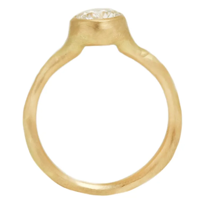 Rings Johnny Ninos Organic Band White Diamond Solitaire