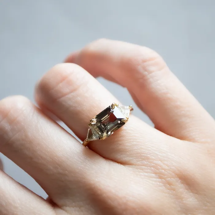 Rings Lauren Wolf Jewelry Sapphire Diamond Horizon Ring