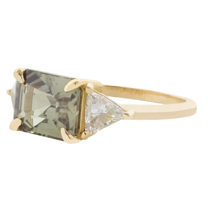 Rings Lauren Wolf Jewelry Sapphire Diamond Horizon Ring