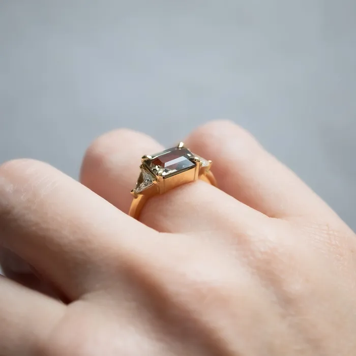 Rings Lauren Wolf Jewelry Sapphire Diamond Horizon Ring