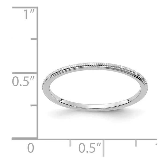 Rings Stackable Expressions 14K White Gold 12mm Milgrain Stackable Band STK19120W Rings Stackable Expressions 14K White Gold 12mm Milgrain Stackable Band STK19120W