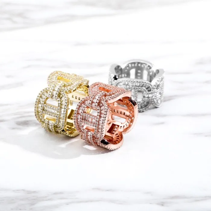 Rings VVS Jewelry Fully Blinged Out Miami Cuban Ring