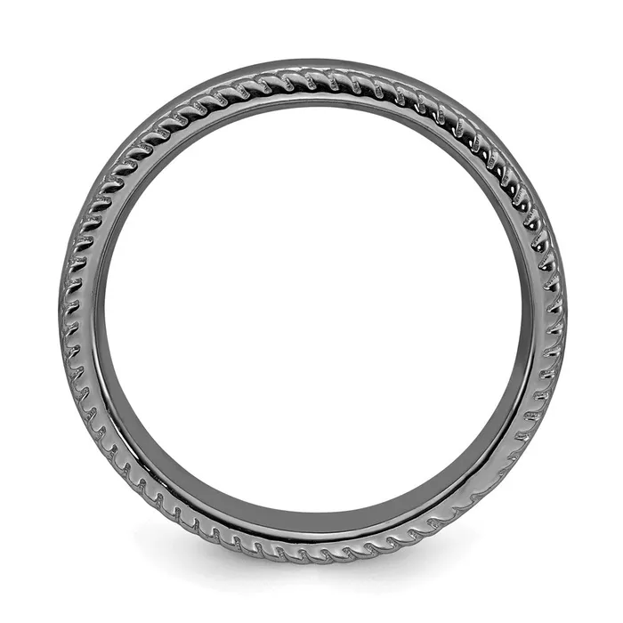 Stackable Expressions Rings Sterling Silver Stackable Expressions Blackplated Ring QSK313