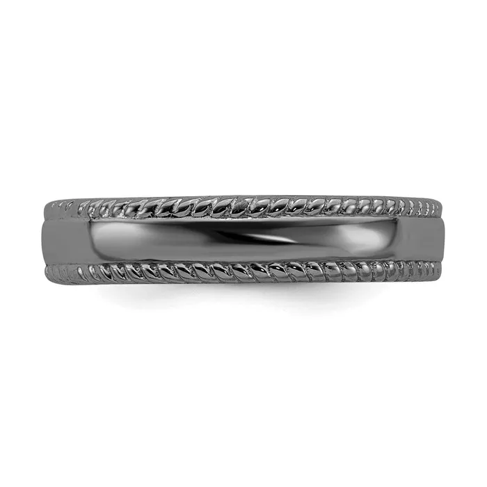 Stackable Expressions Rings Sterling Silver Stackable Expressions Blackplated Ring QSK313