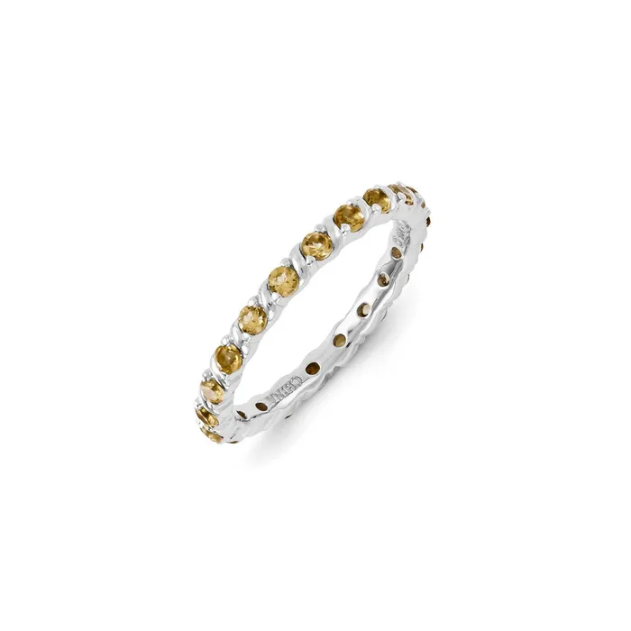 Stackable Expressions Rings Sterling Silver Stackable Expressions Citrine Ring QSK1207 Stackable Expressions Rings Sterling Silver Stackable Expressions Citrine Ring QSK1207